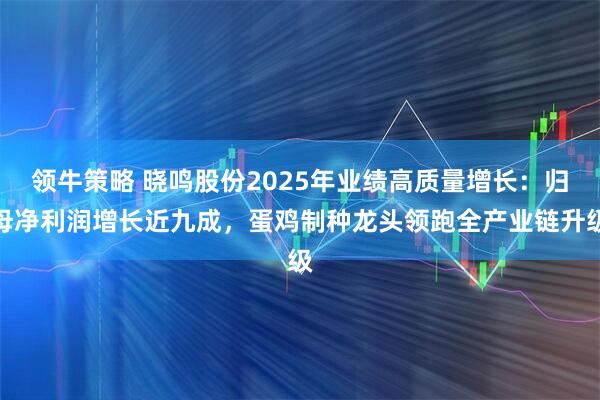 领牛策略 晓鸣股份2025年业绩高质量增长：归母净利润增长近九成，蛋鸡制种龙头领跑全产业链升级